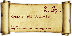 Koppándi Szilvia névjegykártya